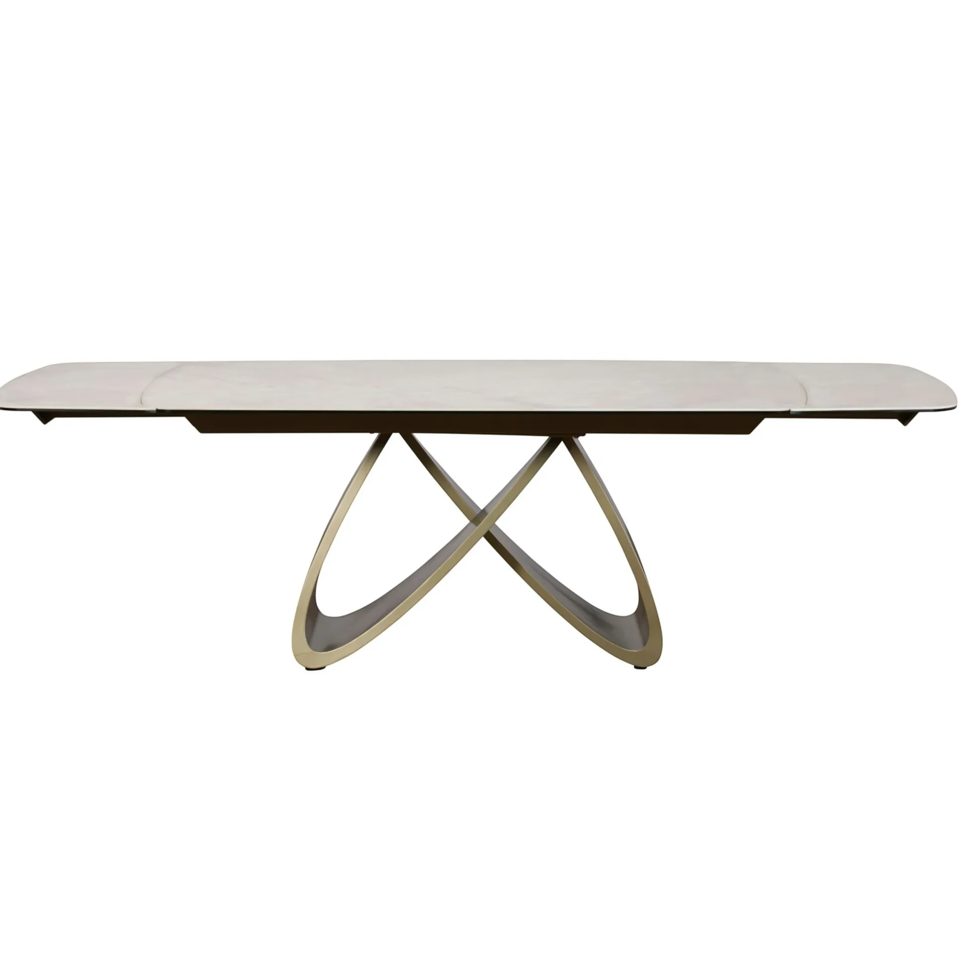 Table à manger extensible en céramique brillante 180-240 cm SYRA