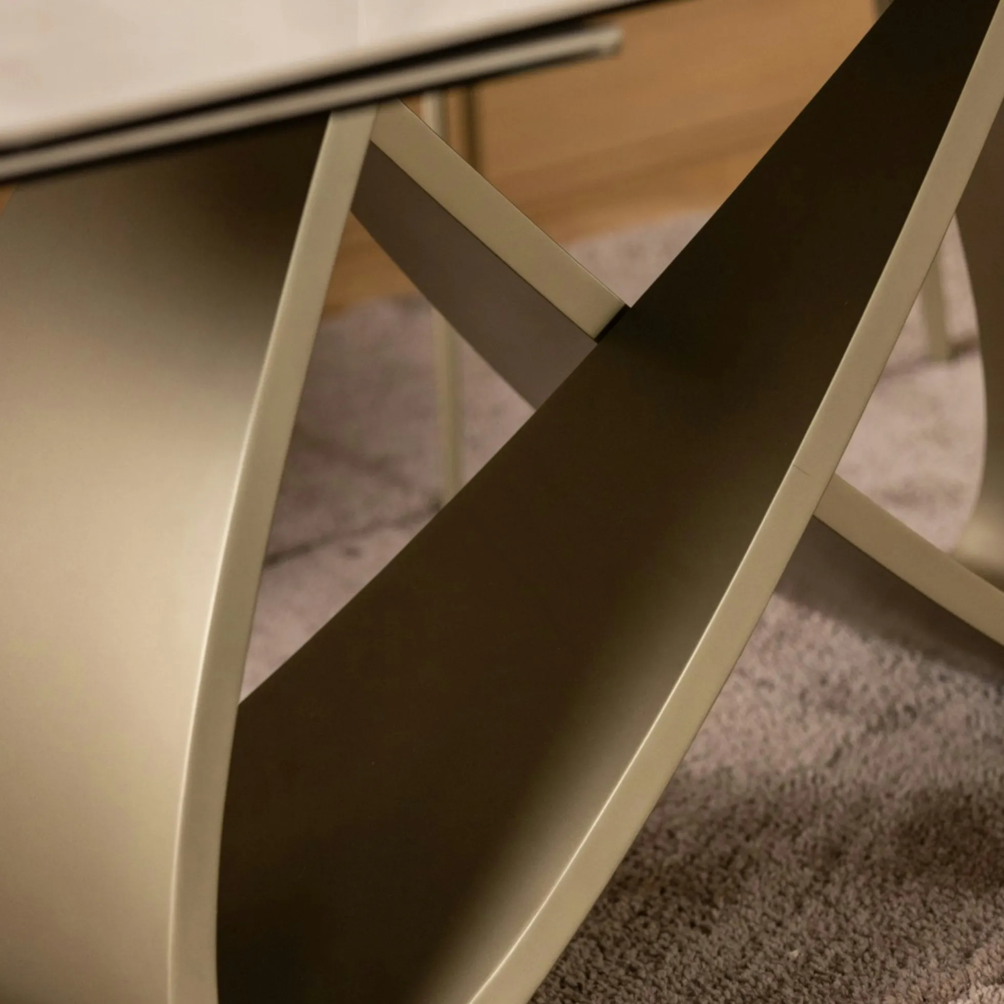 Table à manger extensible en céramique brillante 180-240 cm SYRA