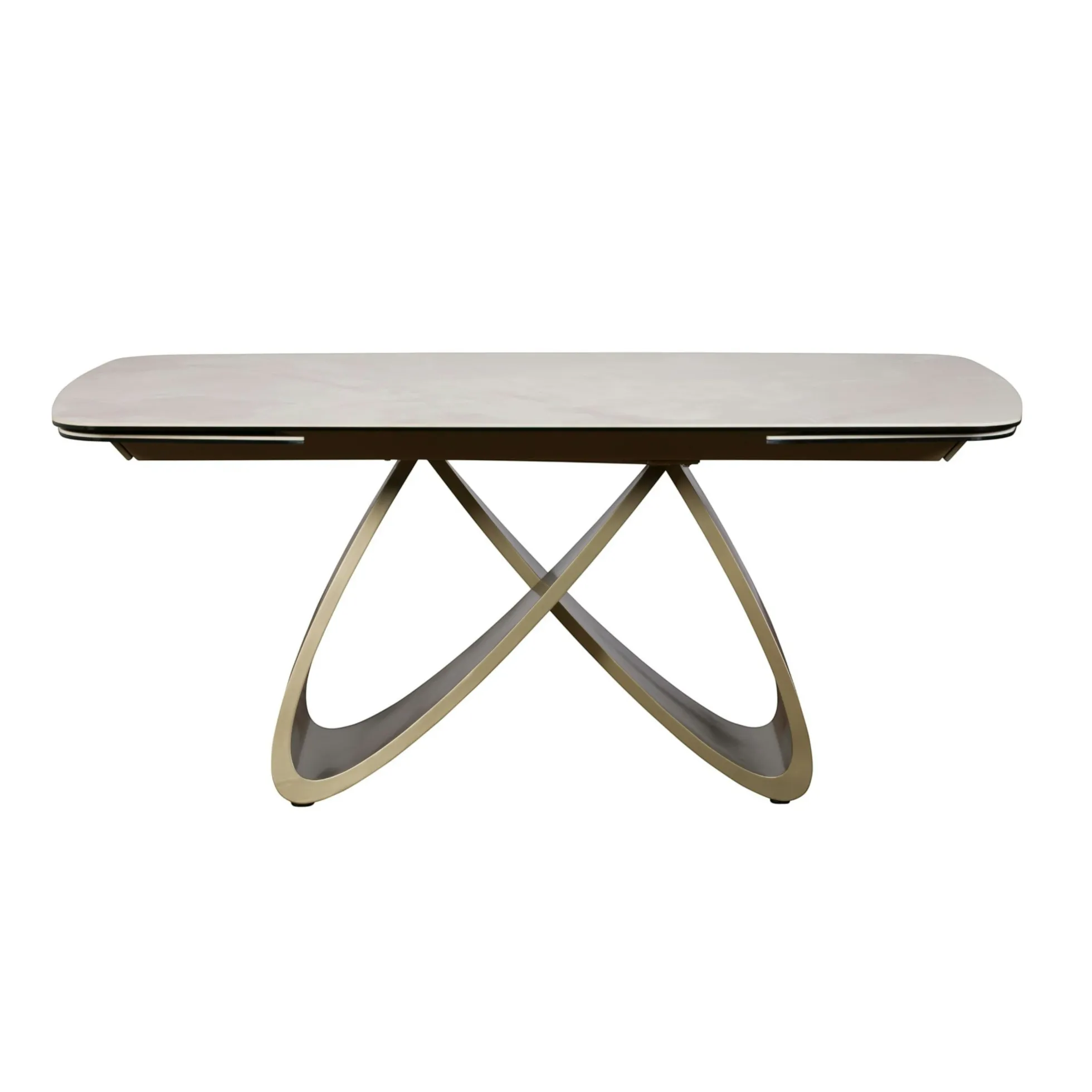 Table à manger extensible en céramique brillante 180-240 cm SYRA