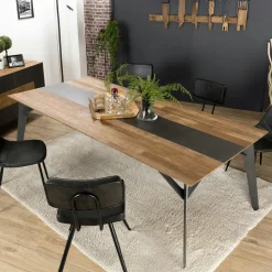 Table à manger industrielle teck recyclé 220x100 PANAMA