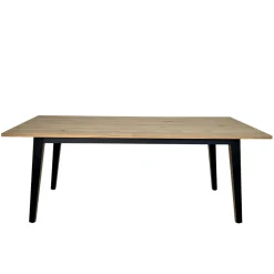 Table à manger moderne bois clair - pieds métal, 200 cm GRADO