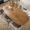 Table à manger moderne en bois de manguier avec pied central 180 cm CREEK
