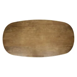Table à manger moderne en bois de manguier avec pied central 180 cm CREEK