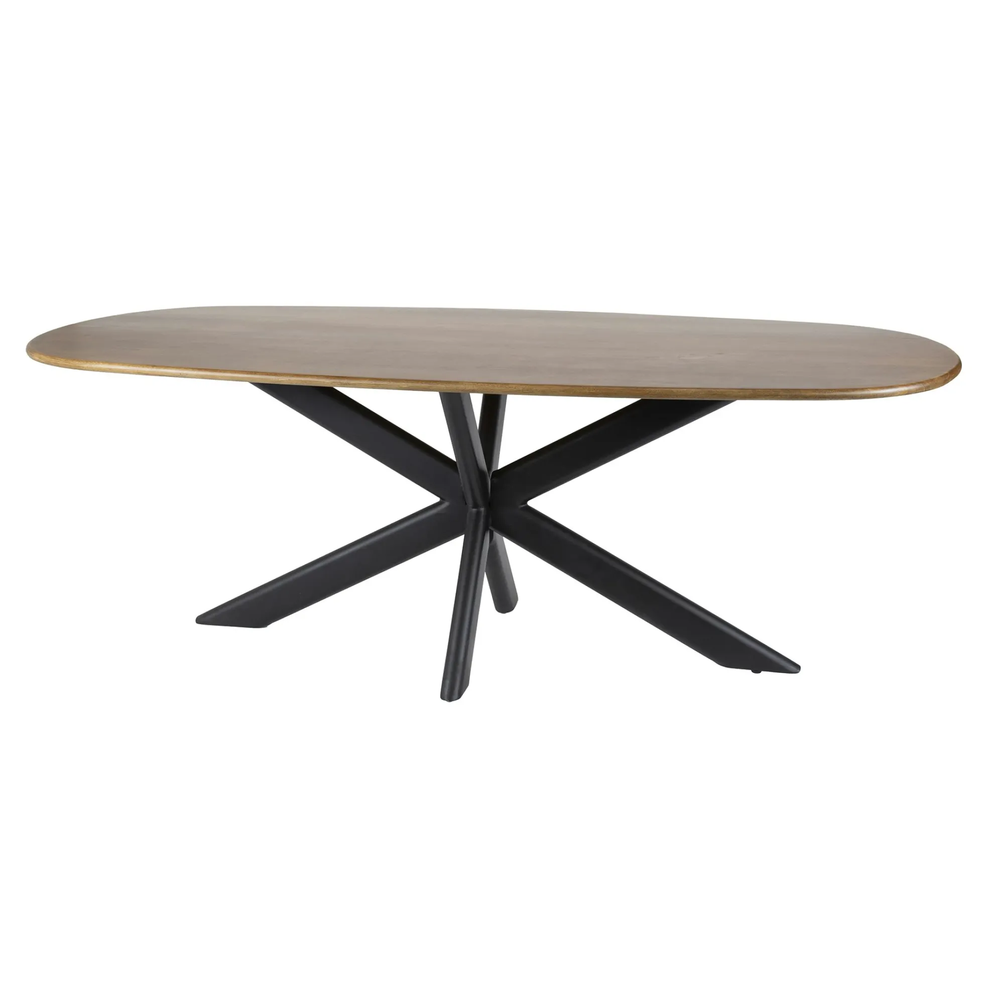Table à manger moderne en bois de manguier avec pied central 215 cm CREEK