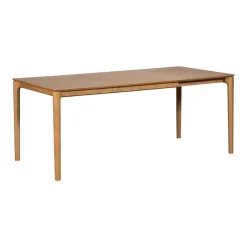 Table à manger moderne en chêne clair avec rallonge intégrée 135-190 cm DERBY