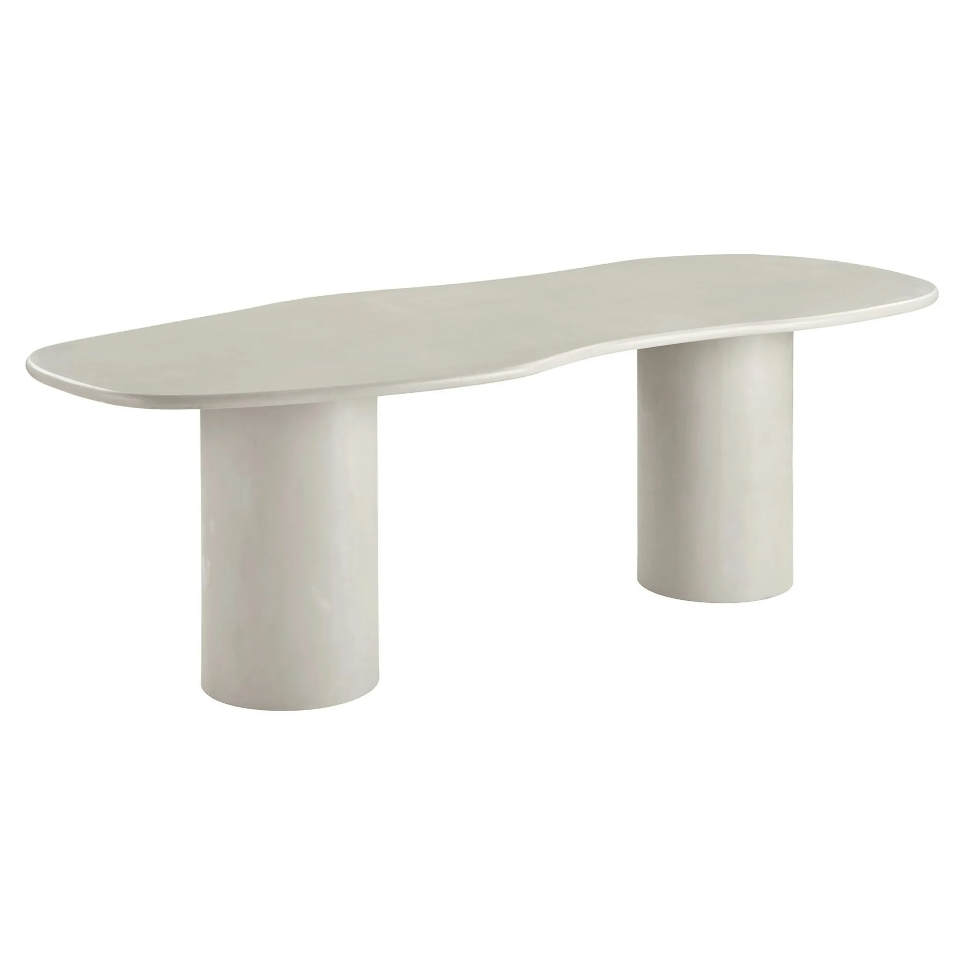 Table à manger moderne grise - organique, 240 cm ALBERTA
