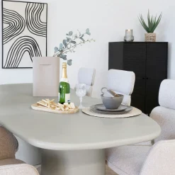 Table à manger moderne grise - organique, 240 cm ALBERTA
