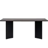 Table à manger noire bords ronds 180 cm MARFA