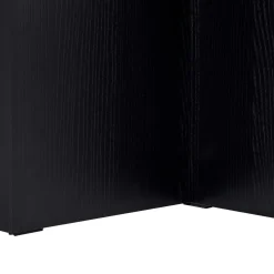 Table à manger noire bords ronds 180 cm MARFA
