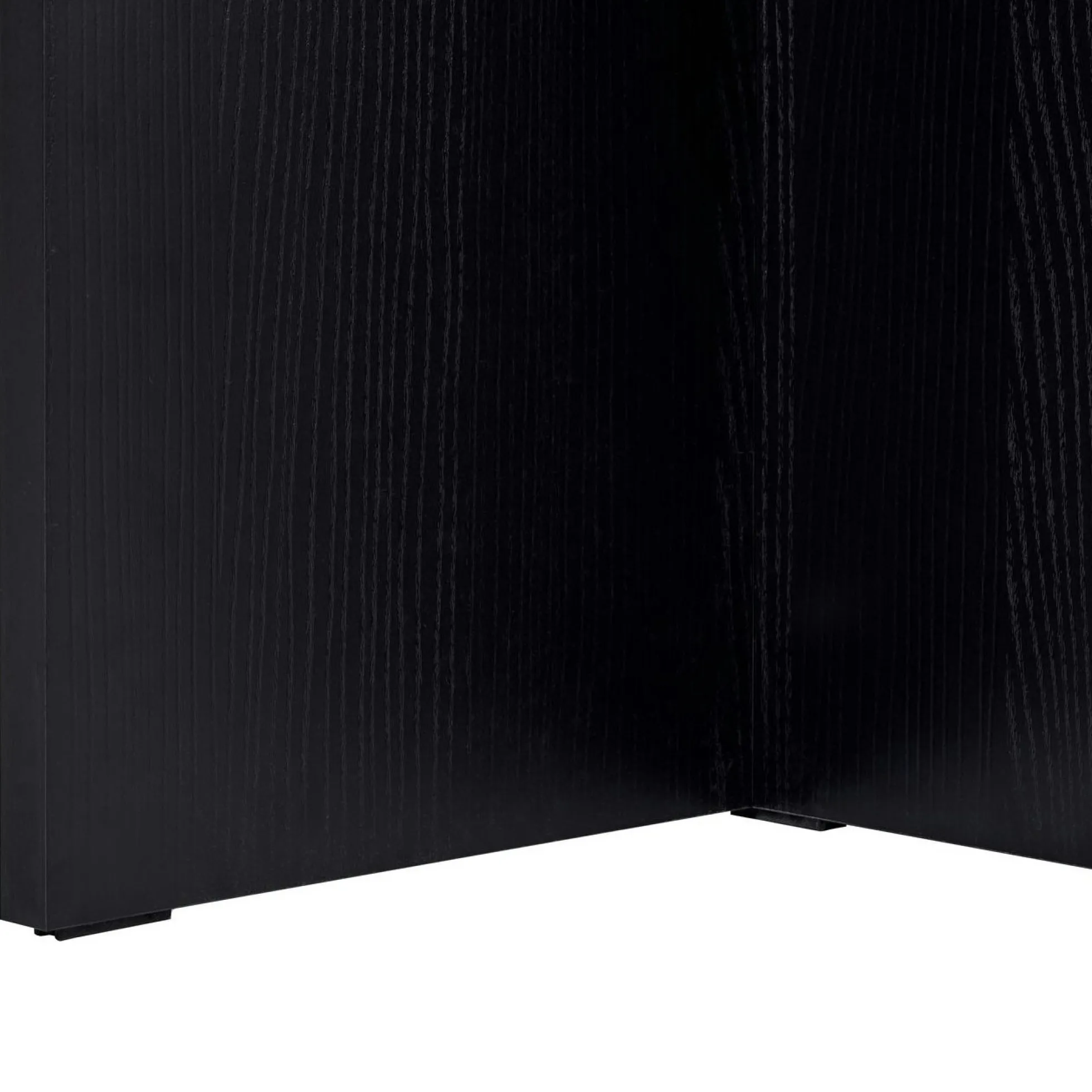 Table à manger noire bords ronds 180 cm MARFA