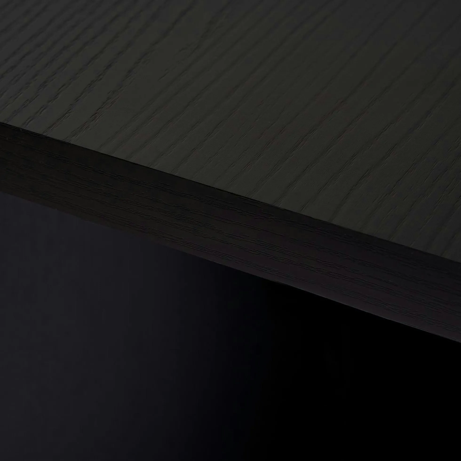 Table à manger noire bords ronds 180 cm MARFA