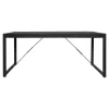Table à manger noire en bois 200 cm MILORA