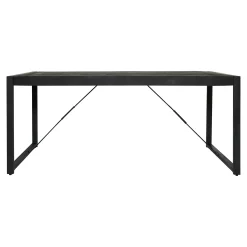 Table à manger noire en bois 180 cm MILORA