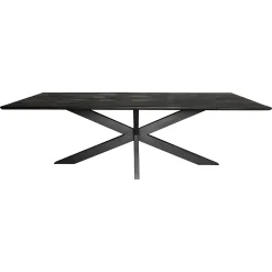 Table à manger noire en bois de manguier 200 cm ALVERA