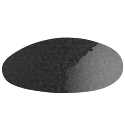 Table à manger noire en verre ondulé forme organique 280 cm LIGURIE