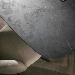 Table à manger organique effet marbre 180 cm RALF