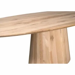 Table à manger ovale bois de chêne et pied central 240 cm LEXTON