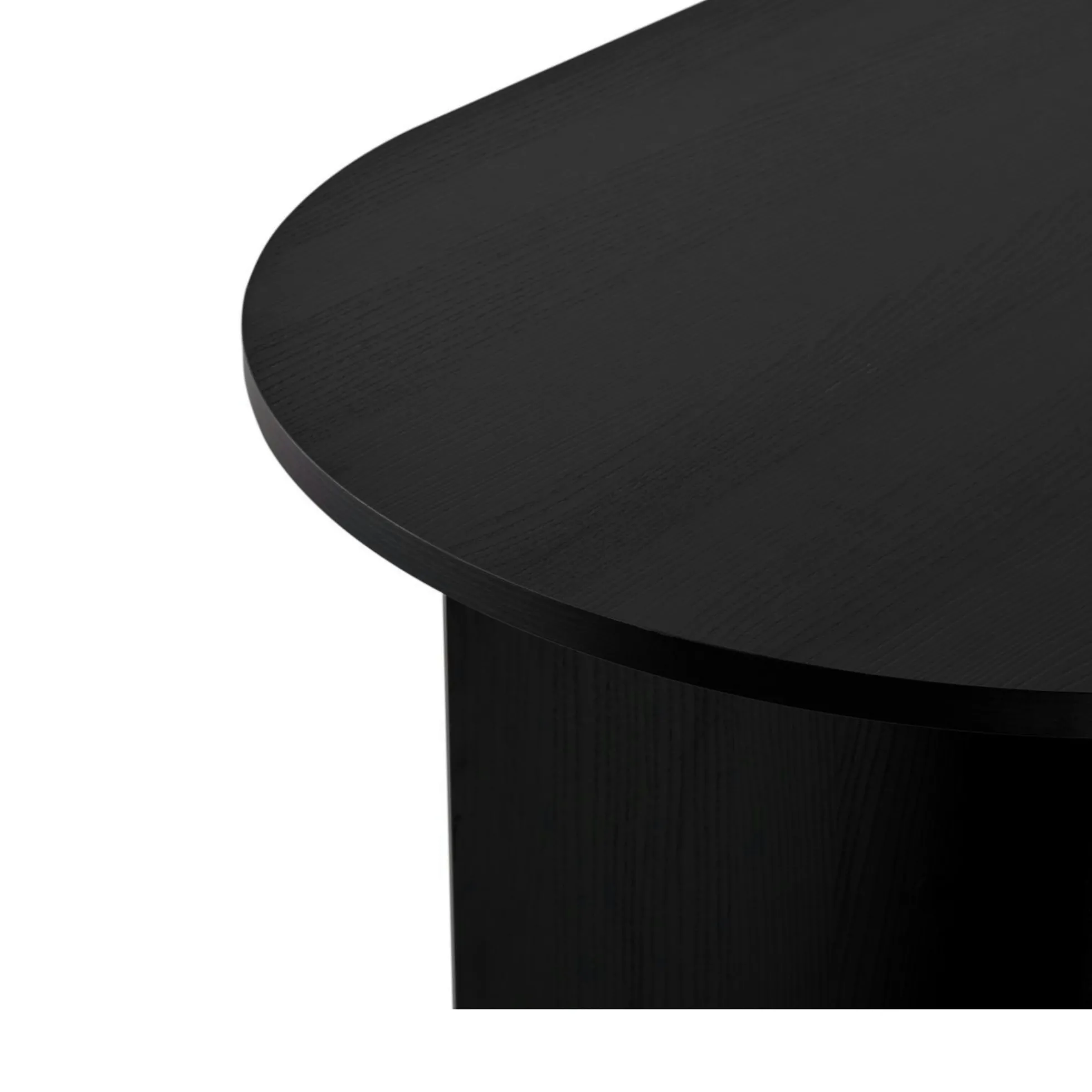 Table à manger ovale effet bois noir pieds en V 200 cm MARFA