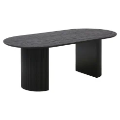 Table à manger ovale effet bois foncé 210 cm MATERA