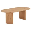 Table à manger ovale effet bois blond 210 cm MATERA