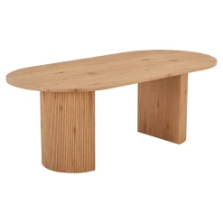 Table à manger ovale effet bois blond 210 cm MATERA