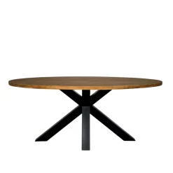 Table à manger ovale en bois de teck recyclé 190 cm ONTARIO