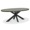 Table à manger ovale en marqueterie de chêne 200 cm ARLINGTON