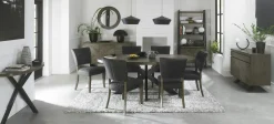 Table à manger ovale en marqueterie de chêne 200 cm ARLINGTON