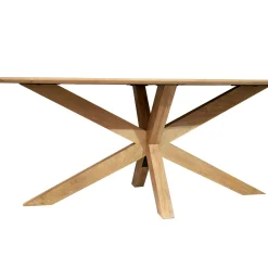 Table à manger ovale organique à pied central 210 cm NERO