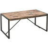 Table à manger rectangle bois recyclé 200x100 CARAVELLE