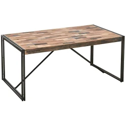 Table à manger rectangle bois recyclé 200x100 CARAVELLE