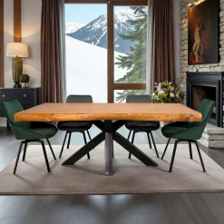 Table à manger rectangulaire bois de teck 200 cm TIMOR
