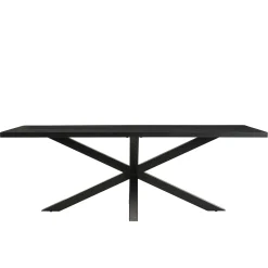 Table à manger rectangulaire bois anthracite effet pierre 220 cm BIHAR