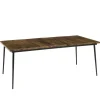 Table à manger rectangulaire lames bois recyclé 200 cm KORKAI