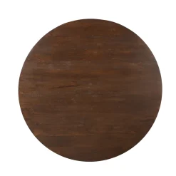Table à manger ronde bois brun pied central Ø130 cm CORTINA