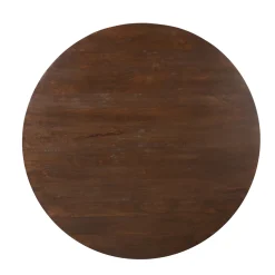 Table à manger ronde bois brun pied central Ø150 cm CORTINA
