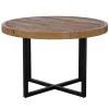 Table à manger ronde bois recyclé D120 BRISBANE