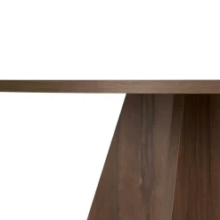 Table à manger ronde effet bois de noyer Ø120 cm MARFA