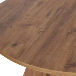 Table à manger ronde effet bois de pin Ø120 cm MARFA
