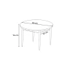 Table à manger ronde effet bois noyer foncéØ90 cm AROLA
