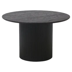 Table à manger ronde effet bois foncé ø120 cm MATERA