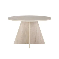 Table à manger ronde effet travertin Ø120 cm MARFA