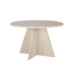 Table à manger ronde effet travertin Ø120 cm MARFA