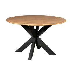 Table à manger ronde en bois de manguier Ø110 cm CORTINA