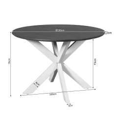 Table à manger ronde en bois de manguier Ø130 cm CORTINA