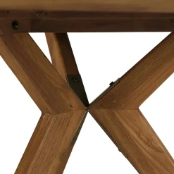 Table à manger ronde en bois de teck recyclé D130cm SWING