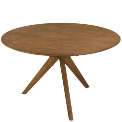 Table à manger ronde en bois de teck recyclé D130cm SWING