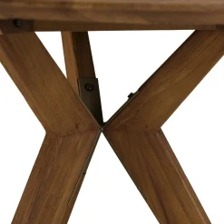Table à manger ronde en bois de teck recyclé D100cm SWING