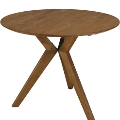 Table à manger ronde en bois de teck recyclé D100cm SWING