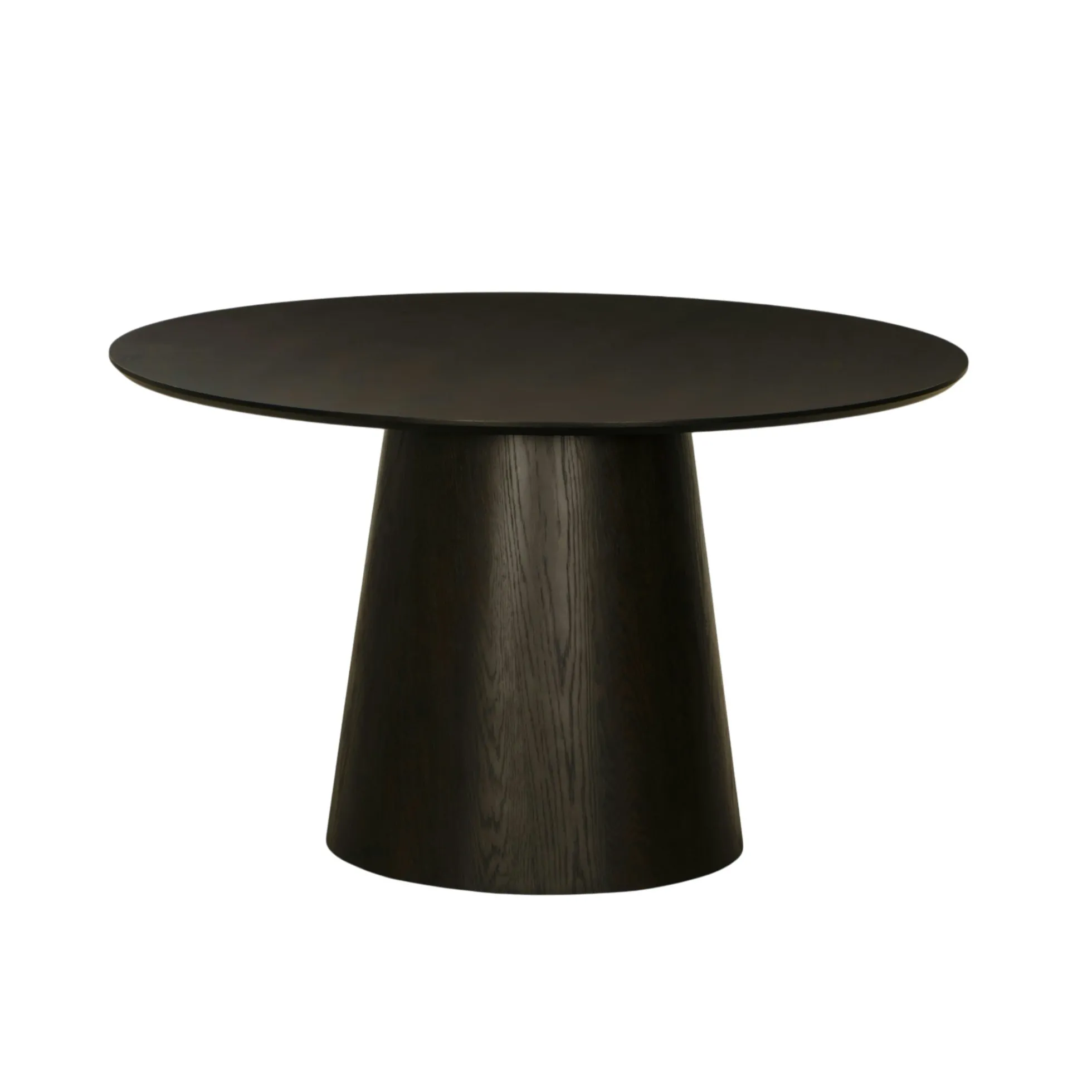 Table à manger ronde en chêne brun Ø130 cm LOREN